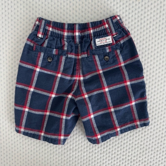 Janie and Jack boys navy plaid shorts in size 12-18m - Picture 4 of 7